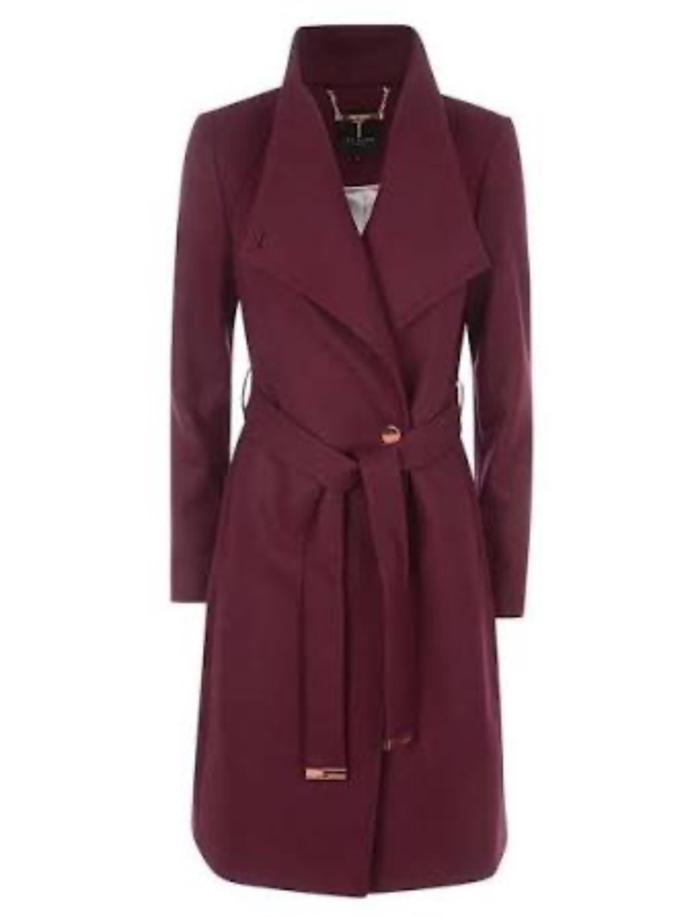 Ted Baker -Aurore -long coat (Burgundy)